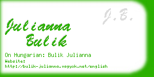 julianna bulik business card